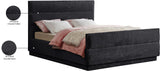 Paxton King Bed - Luxurious Chenille Upholstered Design with Channel Tufted Headboard for Comfort