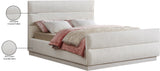 Paxton King Bed - Luxurious Chenille Upholstered Design with Channel Tufted Headboard for Comfort
