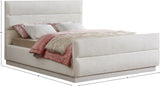 Paxton King Bed - Luxurious Chenille Upholstered Design with Channel Tufted Headboard for Comfort