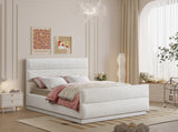 Paxton Chenille Fabric Queen Bed - Luxurious Cozy Design with Tufted Headboard for Elegant Bedrooms