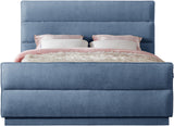 Paxton King Bed - Luxurious Chenille Upholstered Design with Channel Tufted Headboard for Comfort