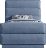Paxton Twin Bed - Luxurious Chenille Upholstered Design with Channel Tufted Headboard for Elegance