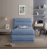 Paxton Twin Bed - Luxurious Chenille Upholstered Design with Channel Tufted Headboard for Elegance
