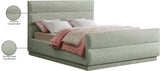Paxton King Bed - Luxurious Chenille Upholstered Design with Channel Tufted Headboard for Comfort