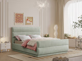 Paxton Chenille Fabric Queen Bed - Luxurious Cozy Design with Tufted Headboard for Elegant Bedrooms