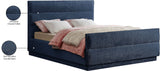 Paxton King Bed - Luxurious Chenille Upholstered Design with Channel Tufted Headboard for Comfort
