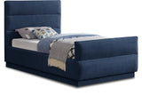 Paxton Twin Bed - Luxurious Chenille Upholstered Design with Channel Tufted Headboard for Elegance