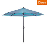 PATIO TREE Patio 9Ft Market Umbrella Stripe With Sunbrella®, Outdoor Table Umbrella for Patio,Porch (Dolce Oasis)