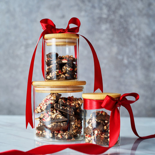 Dark Chocolate Premium Peppermint Bark - 450G Holiday Bark Assorted Squares