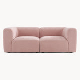Philo Blush Pink Low Profile Modular Sofa (Loveseat)
