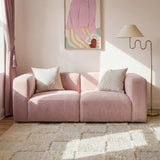 Philo Blush Pink Low Profile Modular Sofa (Loveseat)