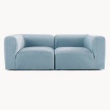 Philo Performance Velvet Low Profile Modular Sofa (Loveseat)