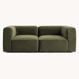 Philo Performance Velvet Low Profile Modular Sofa (Loveseat)