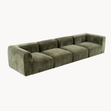 Philo Chenille Low Profile Modular Sofa (4-Seater)