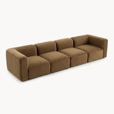 Philo Performance Velvet Low Profile Modular Sofa (4-Seater)
