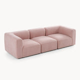 Philo Blush Pink Low Profile Modular Sofa (3-Seater)