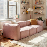 Philo Blush Pink Low Profile Modular Sofa (3-Seater)