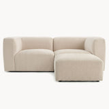 Philo Chenille Low Profile Modular Sectional Sofa (Loveseat+Ottoman)