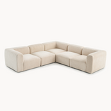 Philo Chenille Low Profile Reversible Modular L Sectional Sofa (5-Seater)