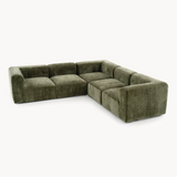 Philo Chenille Low Profile Reversible Modular L Sectional Sofa (5-Seater)