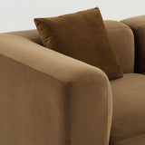 Philo Performance Velvet Low Profile Modular Sectional Sofa (3-Seater+Ottoman)