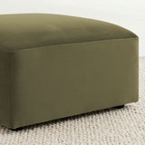Philo Performance Velvet Low Profile Modular Sectional Sofa (3-Seater+Ottoman)