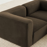 Philo Performance Velvet Low Profile Reversible Modular L Sectional Sofa with Ottoman (5-Seater+Ottoman)