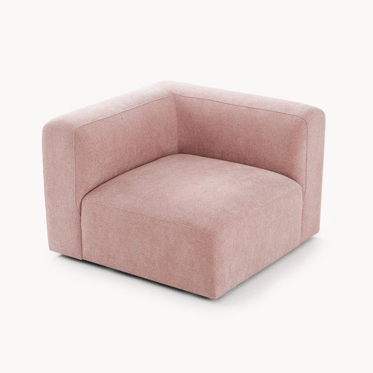Philo Blush Pink Low Profile Modular Corner Chair