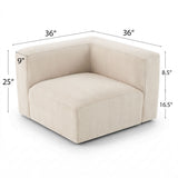 Philo Chenille Low Profile Modular Corner Chair