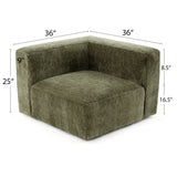 Philo Chenille Low Profile Modular Corner Chair