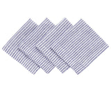 Blue Pinstripe Linen Napkins