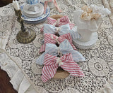 Red Pinstripe Linen Napkins - Set of 4, 8 & More