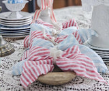 Red Pinstripe Linen Napkins - Set of 4, 8 & More