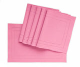 Pink Fabric Placemats - Hemstitched