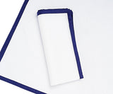 Navy Blue Border Napkins Set of 4