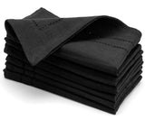 Black Double Hemstitch Napkins