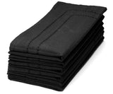 Black Double Hemstitch Napkins