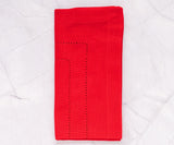 Red Double Hemstitch Napkins