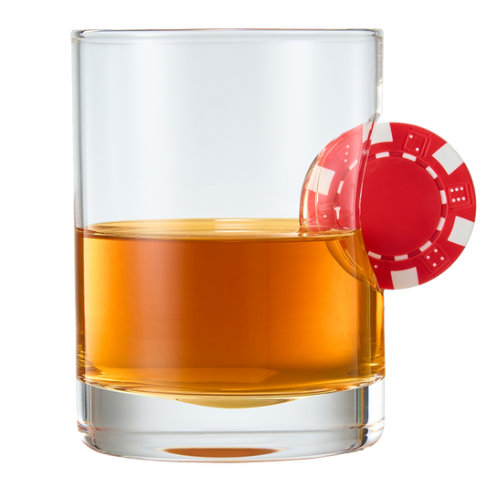 Poker Chip Whiskey & Wine Glasses | SINGLE (20 OZ)