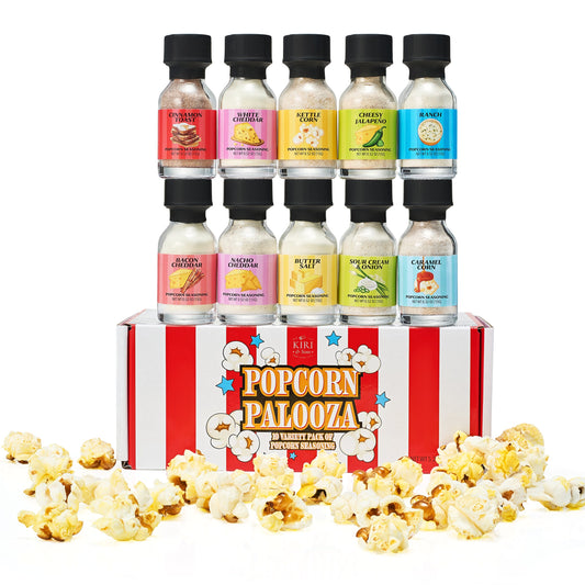 Gourmet Popcorn Seasoning Sampler Kit, 10 Flavor Variety Pack