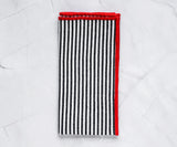 Black Striped Napkins with Red edges