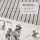 Ranch Life Western Toile Reversible Quilt Set