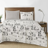 Ranch Life Western Toile Reversible Quilt Set