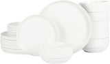 Gibson Home Rothernberg Stackable 18 Piece, Service for 6, Porcelain Plates and Bowls Set