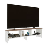 Belga 65" TV Stand with 4 Open Shelves, Modern Media Console for Living Room Entertainment Storage