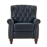 Gabrielle Genuine Leather Living Room Manual Recliner with Nailhead Trim