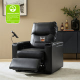 Iliana Electric Genuine Leather Recliner with Small Table and Phone Holder