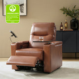 Iliana Electric Genuine Leather Recliner with Small Table and Phone Holder