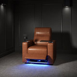 Iliana Electric Genuine Leather Recliner with Small Table and Phone Holder