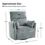 Arthur 38" Power Rocking Swivel  Recliner with USB(Optional Types)